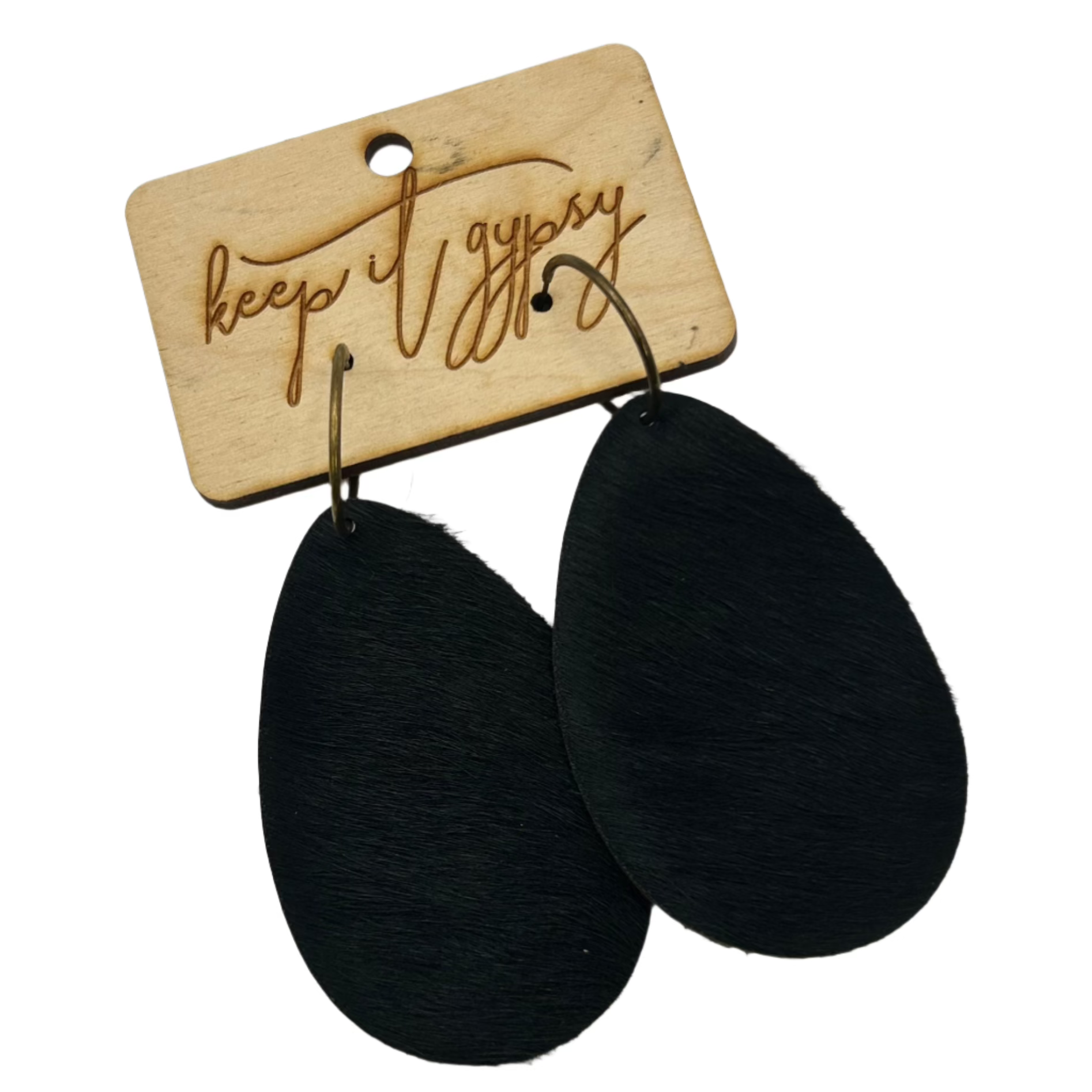 Black Faux Fur Earrings